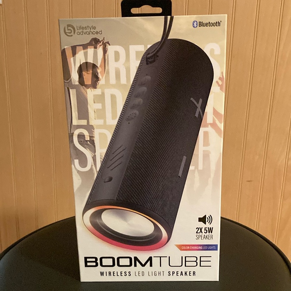 BoomTube Wireless LED Light Speaker - Black